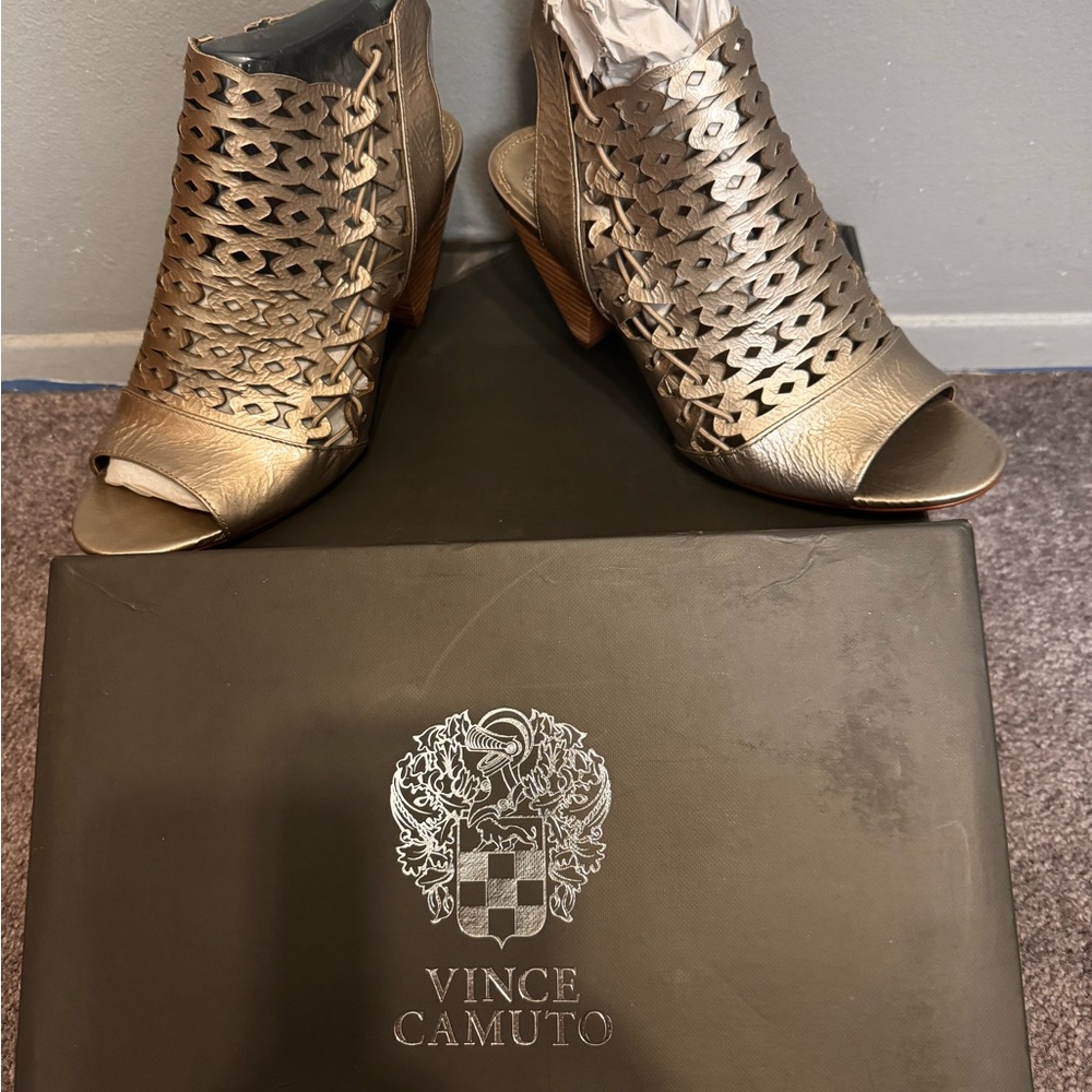 Bronze color Vince Camuto booties